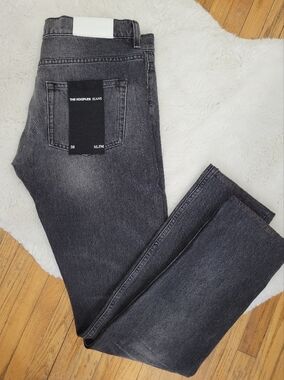 The Kooples Men's Slim Jeans in Washed Charcoal Black
